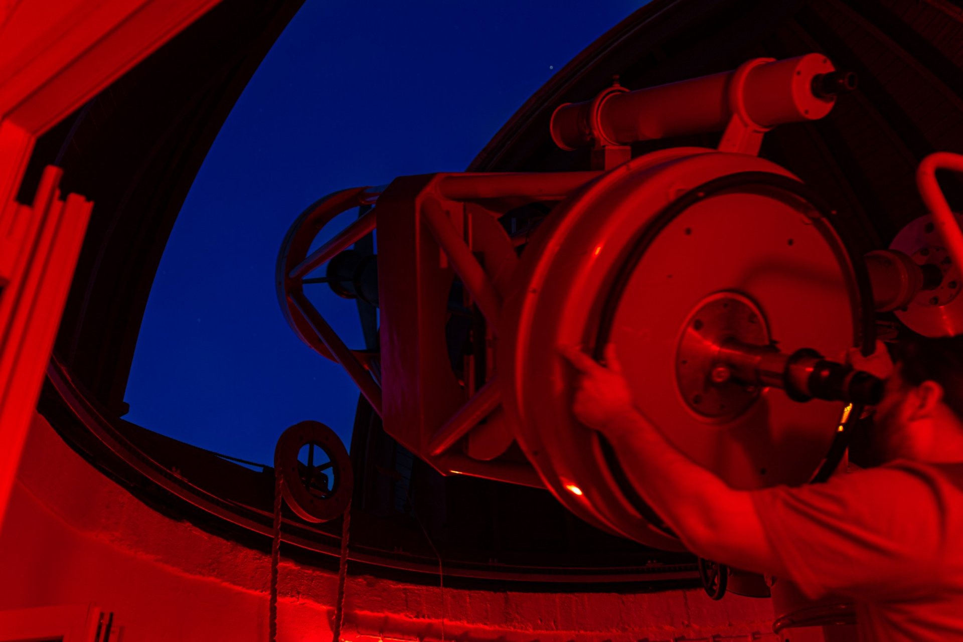 Beobachtungsabend am 60cm Spiegelteleskop (2000)